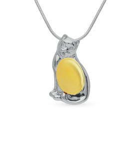 Серебряная подвеска Дарвин 928031202ae-б с янтарём 928031202ae-б фото