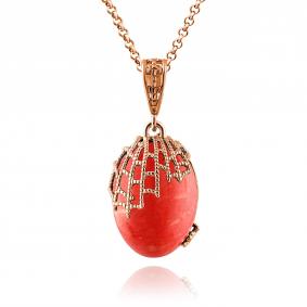 Подвеска из золочёного серебра Дарвин 928082415bb-кор с кораллом 928082415bb-кор фото