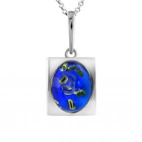 Серебряная подвеска Дарвин 928407016ab-с с янтарём 928407016ab-с фото