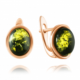 Серьги из золочёного серебра Дарвин 929012014aa-з с янтарём 929012014aa-з фото