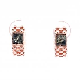 Серьги из золочёного серебра Дарвин 929012051aa-з с янтарём 929012051aa-з фото