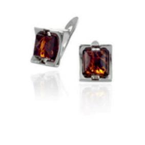 Серебряные серьги Дарвин 929041002aa-к с янтарём 929041002aa-к фото