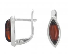 Серебряные серьги Дарвин 929041073aa с янтарём 929041073aa фото