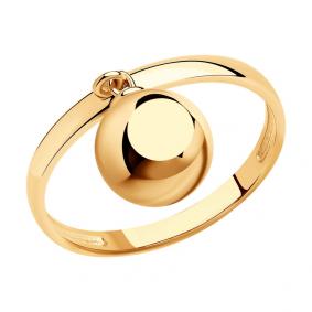 Кольцо из золочёного серебра Diamant с подвижным элементом 93-110-01480-1 93-110-01480-1 фото