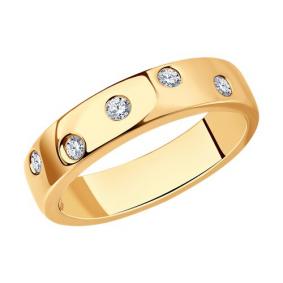 Кольцо из золочёного серебра Diamant 93-110-01515-1 с фианитом 93-110-01515-1 фото
