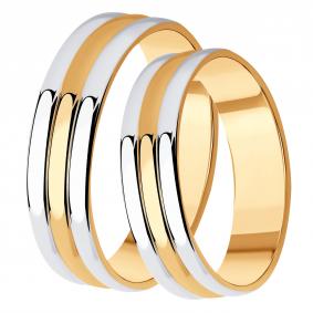 Обручальное кольцо из золочёного серебра 5 мм Diamant 93-111-01459-1 93-111-01459-1 фото