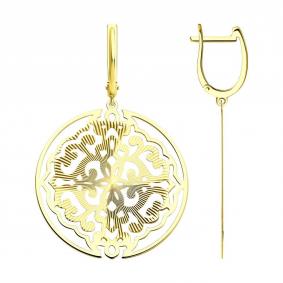 Серьги из лимонного серебра Diamant 93-121-00075-1 93-121-00075-1 фото