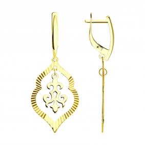 Серьги из лимонного серебра Diamant 93-121-00080-3 93-121-00080-3 фото