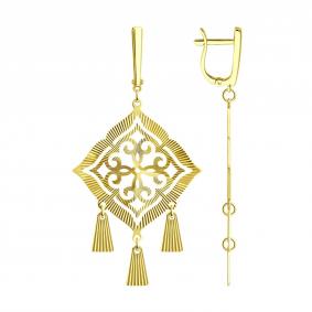 Серьги из лимонного серебра Diamant 93-121-00081-2 93-121-00081-2 фото