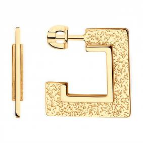 Серьги из золочёного серебра Diamant 93-122-01904-1 93-122-01904-1 фото