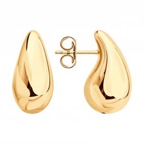 Серьги из золочёного серебра Diamant 93-122-02361-2 93-122-02361-2 фото