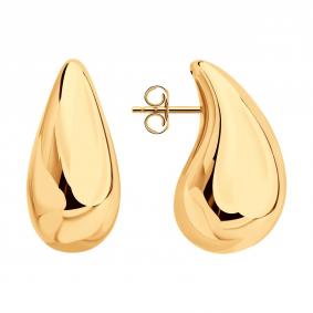 Серьги из золочёного серебра Diamant 93-122-02656-1 93-122-02656-1 фото