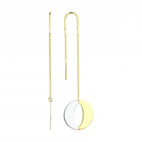 Серьги из лимонного серебра Diamant 93-123-01618-2 93-123-01618-2 фото