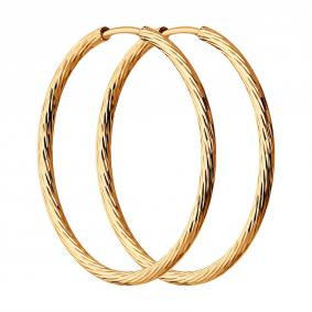 Серьги из золочёного серебра Diamant 93-124-01867-1 93-124-01867-1 фото