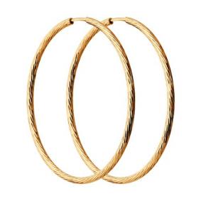 Серьги из золочёного серебра Diamant 93-124-01869-1 93-124-01869-1 фото