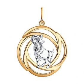 Подвеска Знак зодиака Овен из золоченого серебра Diamant 93-130-01285-1 93-130-01285-1 фото