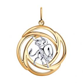 Подвеска Знак зодиака Телец из золоченого серебра Diamant 93-130-01286-1 93-130-01286-1 фото
