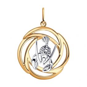 Подвеска Знак зодиака Рак из золоченого серебра Diamant 93-130-01288-1 93-130-01288-1 фото