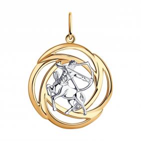 Подвеска из золоченого серебра Знак зодиака Стрелец Diamant 93-130-01293-1 93-130-01293-1 фото