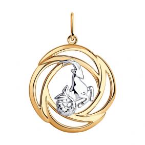 Подвеска из золоченого серебра Знак зодиака Козерог Diamant 93-130-01294-1 93-130-01294-1 фото