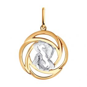 Подвеска Знак зодиака Рыбы из золоченого серебра Diamant 93-130-01296-1 93-130-01296-1 фото