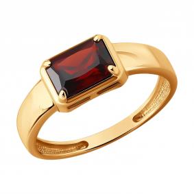 Кольцо из золочёного серебра Diamant 93-310-02395-1 с гранатом 93-310-02395-1 фото