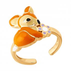 Кольцо из золочёного серебра SOKOLOV 93011130 с эмалью 93011130 фото