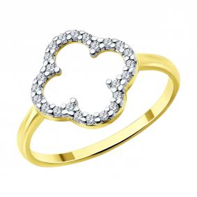 Серебряное кольцо SOKOLOV 93011163 с фианитом 93011163 фото