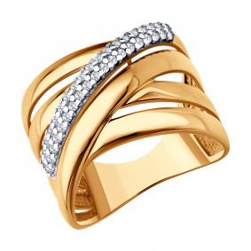 Серебряное кольцо SOKOLOV 93011189 с фианитом 93011189 фото