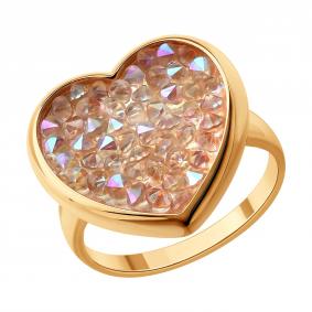 Серебряное кольцо SOKOLOV 93011214 с ювелирным кристаллом 93011214 фото