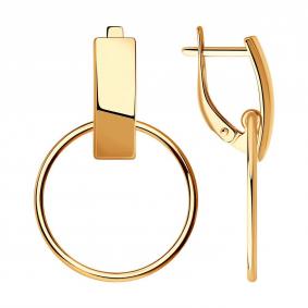 Серьги из золочёного серебра SOKOLOV 93020922-91 93020922-91 фото