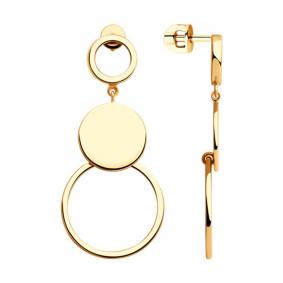 Серьги из золочёного серебра SOKOLOV 93020923-91 93020923-91 фото