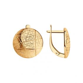 Серьги из золочёного серебра SOKOLOV 93021030 93021030 фото