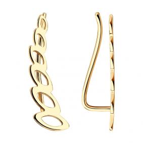 Серьги из золочёного серебра SOKOLOV 93021104 93021104 фото