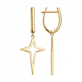 Серьги из золочёного серебра SOKOLOV 93021179 93021179 фото