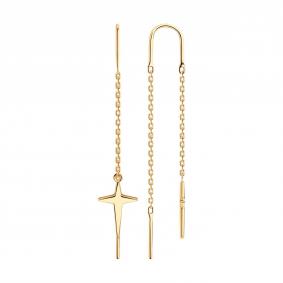 Серьги из золочёного серебра SOKOLOV 93021181 93021181 фото