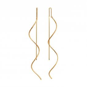 Серьги из золочёного серебра SOKOLOV 93022472 93022472 фото