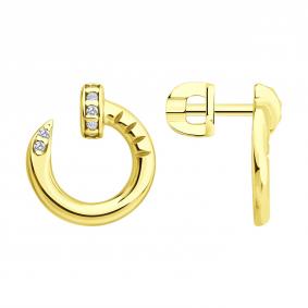 Серьги из лимонного серебра SOKOLOV 93022487 с фианитом 93022487 фото