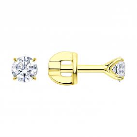 Серьги из лимонного серебра SOKOLOV 93022522 с фианитом 93022522 фото