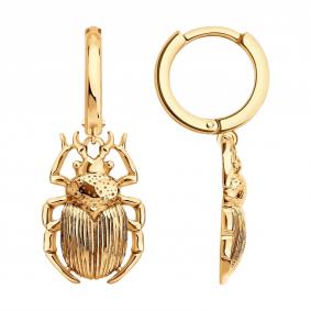 Серьги из золочёного серебра SOKOLOV 93022610 93022610 фото