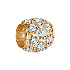 Подвеска-шарм из золоченого серебра SOKOLOV с фианитом 93030003 93030003 фото