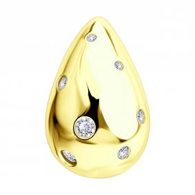 Подвеска из лимонного серебра SOKOLOV 93030617 с фианитом 93030617 фото