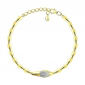 Браслет из лимонного серебра Символ года Змея SOKOLOV с фианитом 93050211 93050211 фото