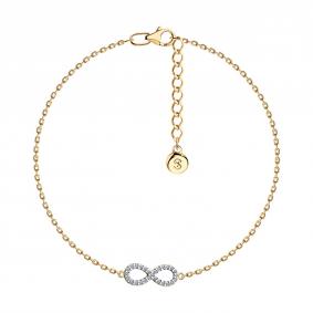 Серебряный браслет SOKOLOV 93050217 с фианитом 93050217 фото