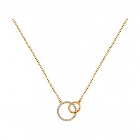Колье из золочёного серебра SOKOLOV 93070130 с фианитом 93070130 фото