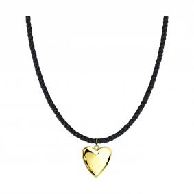 Текстильный шнурок-колье с декоративным элементом из лимонного серебра SOKOLOV 93070168 93070168 фото