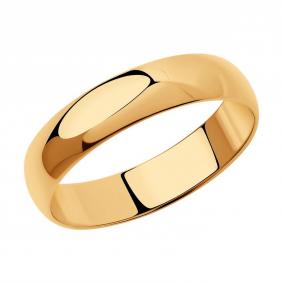 Обручальное кольцо  из золочёного серебра 4 мм SOKOLOV 93110002-91 93110002-91 фото