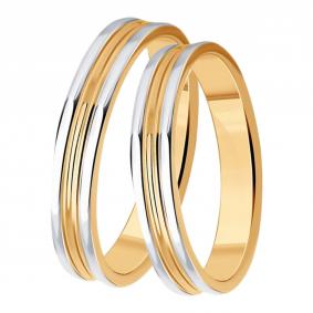 Обручальное кольцо из золочёного серебра 5мм SOKOLOV 93110024 93110024 фото