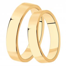 Обручальное кольцо из золочёного серебра 4 мм SOKOLOV 93110025 93110025 фото