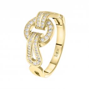 Кольцо из лимонного золота Primossa 9311036Б с бриллиантом 9311036Б фото